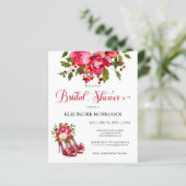 Papier Budget Noël Talons nuptiale de douche Invitation (Debout devant)