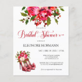 Papier Budget Noël Talons nuptiale de douche Invitation (Devant)
