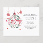 Papier Budget Noël Vacances Red Green Party Invitation (Devant)