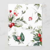 Papier Budget Noël Vert & Berry Faire-part de mariage (Dos)