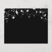 Papier Budget noir argent photo anniversaire Enregistrer (Dos)