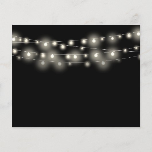 Papier Budget noir blanc Détails Mariage photo Invitation (Dos)