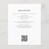 Papier Budget noir blanc français élégant Mariage de code (Dos)