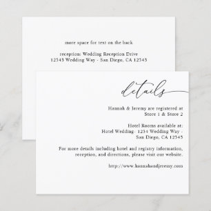 Papier Budget Noir & Blanc Moderne Calligraphie 3 Détails