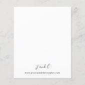 Papier Budget Noir & Blanc Moderne Calligraphie 3 Mariage (Dos)