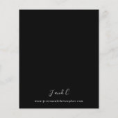 Papier Budget Noir & Blanc Moderne Calligraphie 3 Mariage (Dos)