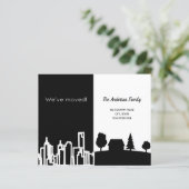 Papier Budget noir blanc ville campagne mobile annonce (Debout devant)