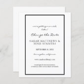 Papier Budget noir et blanc Annuler ou modifier la date (Devant / Derrière)