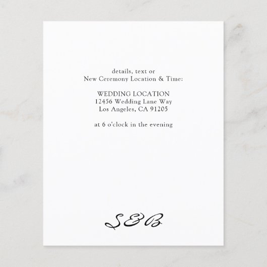 Papier Budget noir et blanc Annuler ou modifier la date (Dos)