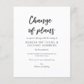 Papier Budget noir et blanc Changement de plan (Devant)