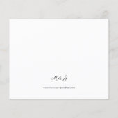 Papier Budget noir et blanc moderne 1 Mariage (Dos)