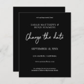 Papier Budget noir et blanc -noir Modifier la date (Devant / Derrière)