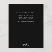 Papier Budget noir et blanc -noir Modifier la date (Dos)