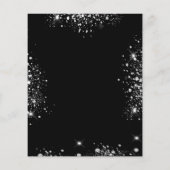 Papier Budget noir rose flor noir mariage argent (Dos)