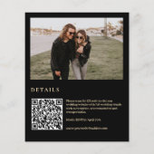 Papier Budget noir vert photo code QR invitation de maria (Dos)