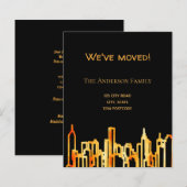 Papier Budget noir ville skyline ville or mobile faire-pa (Devant / Derrière)