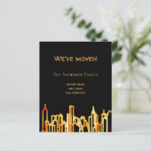 Papier Budget noir ville skyline ville or mobile faire-pa (Debout devant)