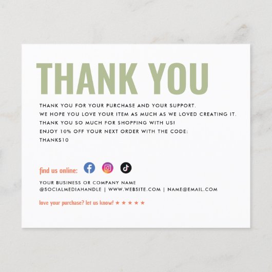 Papier Budget Nom commercial Vous êtes Magic Retro Merci (Dos)