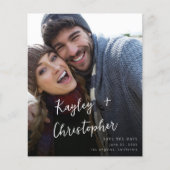 Papier Budget Nom moderne Photo Verti Chic Enregistrer la (Devant)