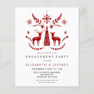 Papier Budget Nordic Buck and Doe Engagement Party