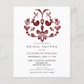 Papier Budget Nordique Birds Fête des mariées de Noël (Devant)