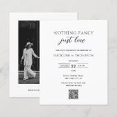 Papier BUDGET Nothing Fancy Just Love Qr Code Wedding (Devant / Derrière)