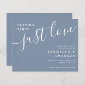 Papier Budget Nothing Fancy Just Love Save the Date (Devant / Derrière)