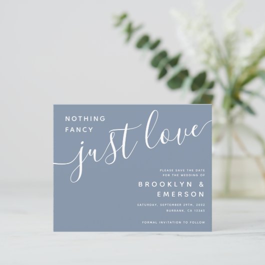Papier Budget Nothing Fancy Just Love Save the Date (Debout devant)