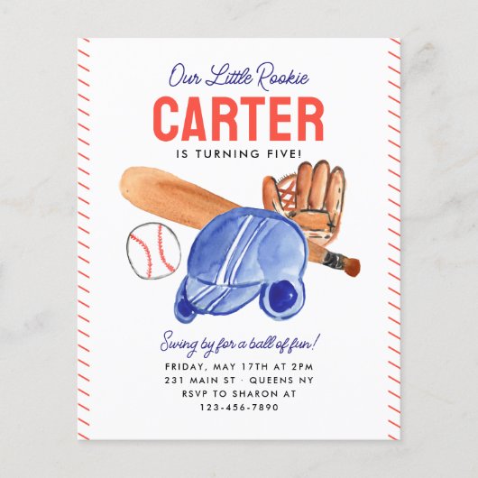 Papier Budget Notre Casque Petit Rookie Baseball Annivers (Devant)