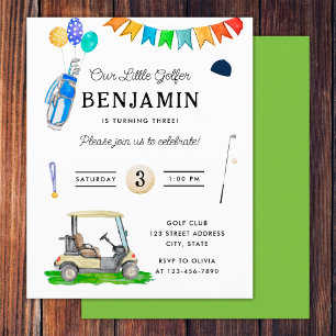 Papier Budget Notre petit golfeur Panier vert Golf Annive
