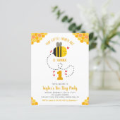 Papier Budget Notre Petit Miel Abeille Anniversaire Invit (Debout devant)