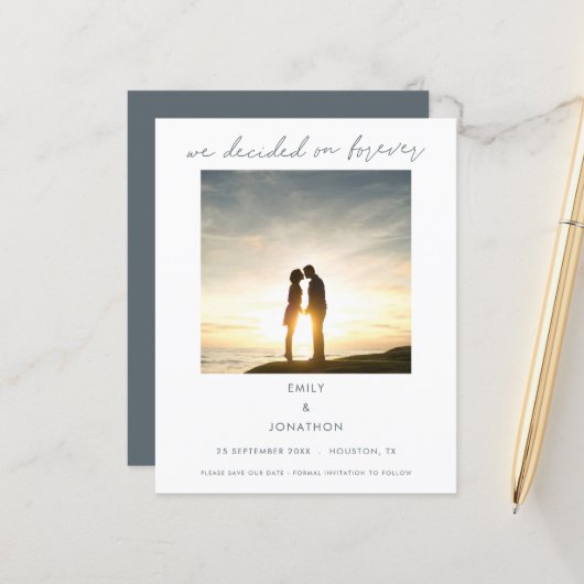 Papier Budget Nous avons décidé sur Forever Photo Enregis (Devant/Arrière en situation)