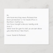 Papier Budget Nous avons déménagé avec photo faire-part d (Dos)