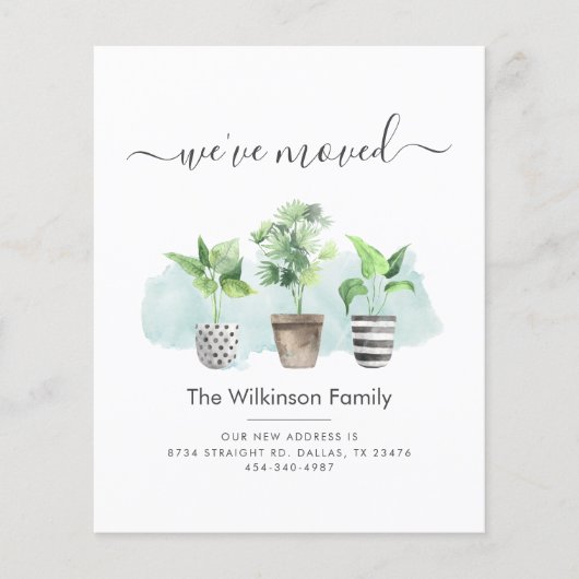 Papier Budget Nous avons déménagé Faire-part de déménagem (Devant)