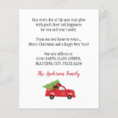 Papier Budget Nous avons déménagé Noël Camion vacances Dé (Dos)