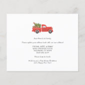 Papier Budget Nous avons déménagé Noël Faire-part de démé (Dos)