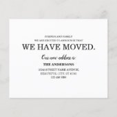 Papier Budget Nous avons déménagé Nouvelle Maison Faire-p (Dos)