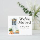 Papier Budget Nous avons déménagé Porte Blanche Citrouill (Debout devant)