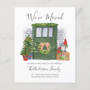 Papier Budget Nous avons déménagé Porte Noël Fête de Noël