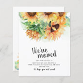 Papier Budget Nous avons déménagé Watercoler Sunflower Mo (Devant / Derrière)