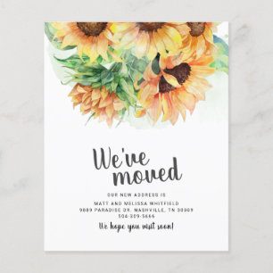 Papier Budget Nous avons déménagé Watercoler Sunflower Mo