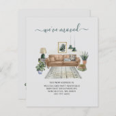 Papier Budget Nous avons déplacé Chic Moving Faire-part (Devant / Derrière)