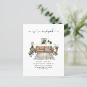 Papier Budget Nous avons déplacé Chic Moving Faire-part (Debout devant)