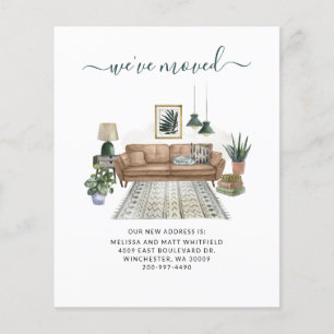 Papier Budget Nous avons déplacé Chic Moving Faire-part