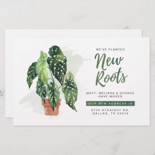 Papier Budget Nous avons déplacé des racines Moving Faire (Devant / Derrière)