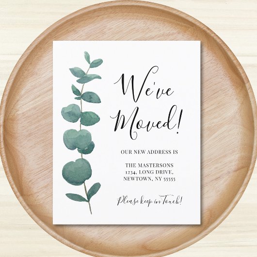 Papier Budget Nous avons déplacé le changement d'adresse