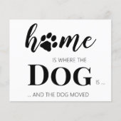 Papier Budget Nous Avons Déplacé Le Chien Faire-part De D (Devant)