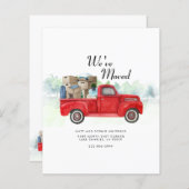 Papier Budget Nous avons déplacé le Faire-part de changem (Devant / Derrière)