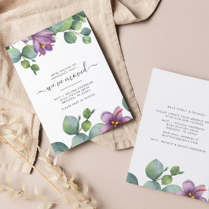 Papier Budget Nous avons déplacé les Faire-part de déplac