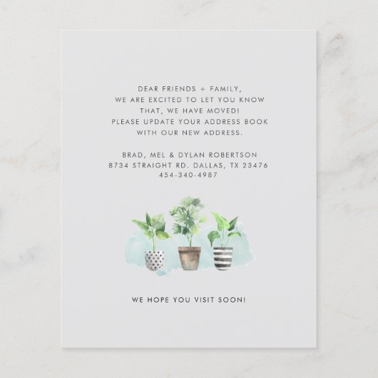 Papier Budget Nous avons déplacé les racines Boho Moving (Dos)